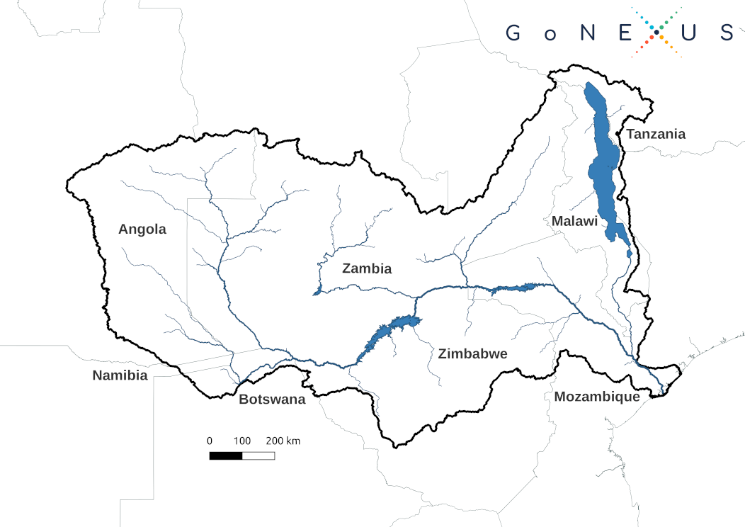 Lake Como and Zambezi River Basin